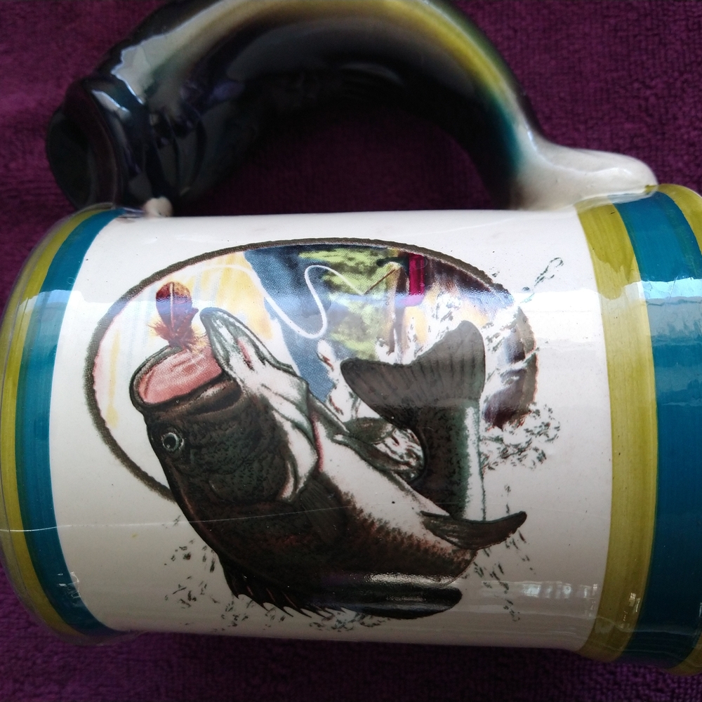 Fish-Themed Ceramic Mug